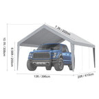 Carport Replacement Canopy Cover Heavy-Duty Waterproof & UV Protected with Ball Bungees