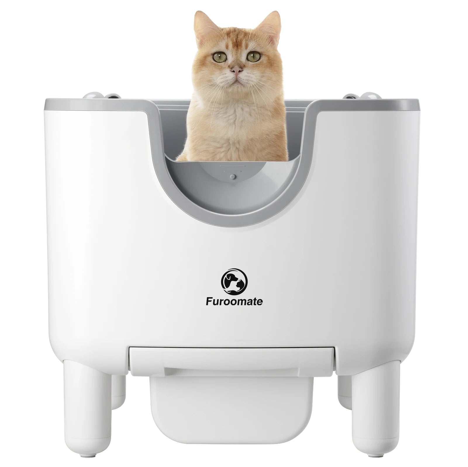 Self-Cleaning - Open-Top Automatic Cat Litter Box with Odor Control,
