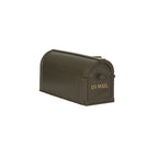 Outdoor Plastic Post Mount Mailbox in Bronze, Weather Resistant for Curbside Home Use, Durable Heavy Duty Plastic Mailbox with Large Capacity for Letters, Magazines & Small Parcels,