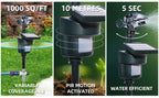Motion Activated Sprinkler with Solar Panels Deter Cats, Birds, Repellent Outdoor Lawn Garden Motion. Sensor Water Sprinkler