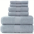 Bath Set Towel Washcloth Cotton Solid Color Soft Absorbent