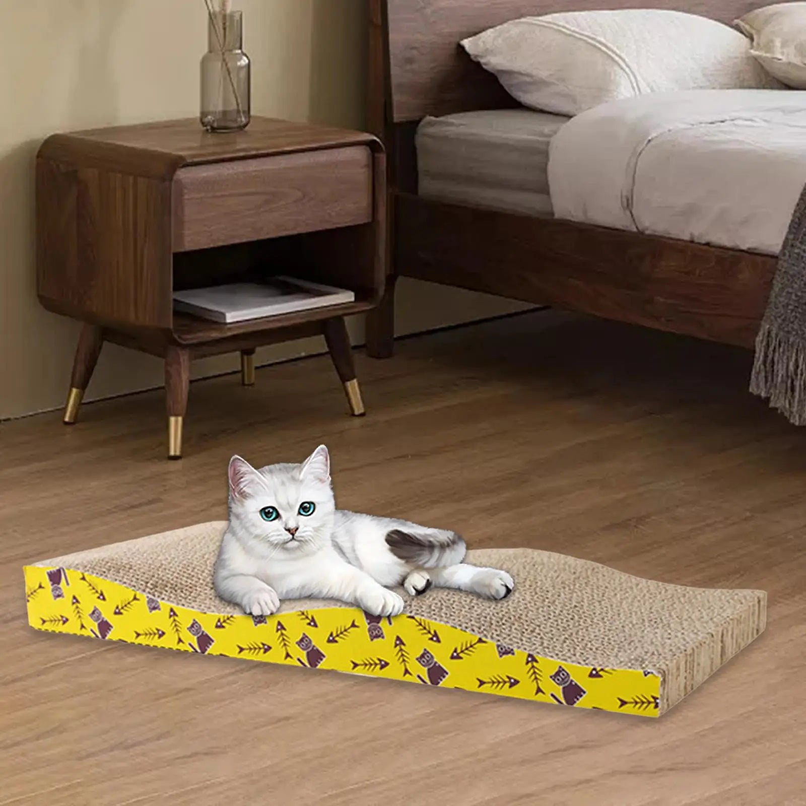 Cat Scratching Board Bed. Cardboard for Sleeping Playing. Small Medium Large Cats