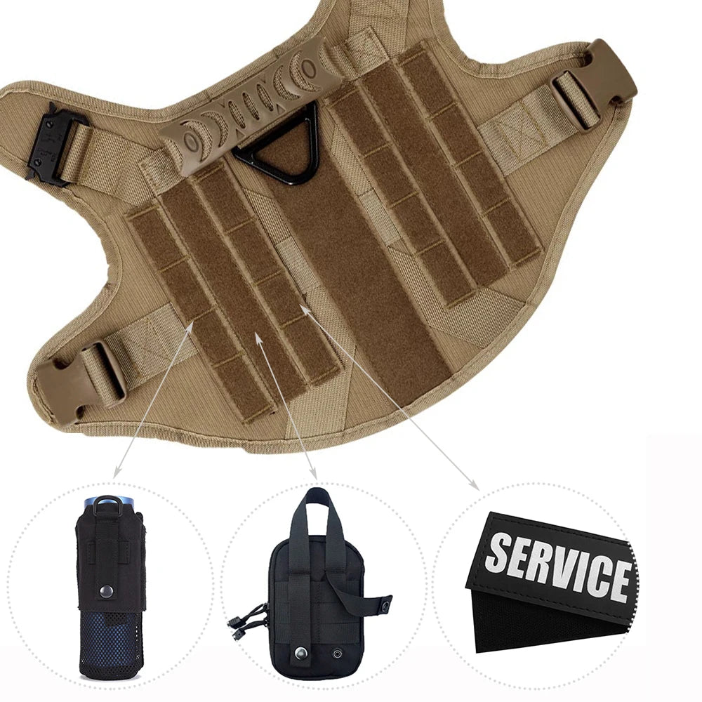 Large Dog Harness And Leash Set Malinois Training Walking Vest And Collar For Medium Large Dogs