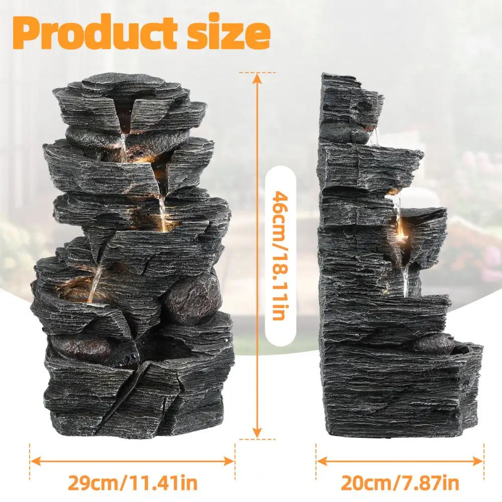 Waterfall-style Rock Water Feature Fountain