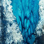 Sea Wave Vase Resin Blue Decoration