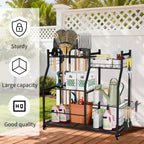 Freestanding Metal Garage Tool Organization Cart on Wheels