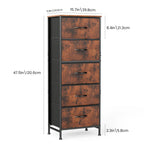 48IN Dresser With 5 Fabric Drawers Steel Frame