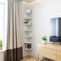 7-Tier Rustic Wall-Mounted Corner Shelf - Easy-To-Install Home Storage