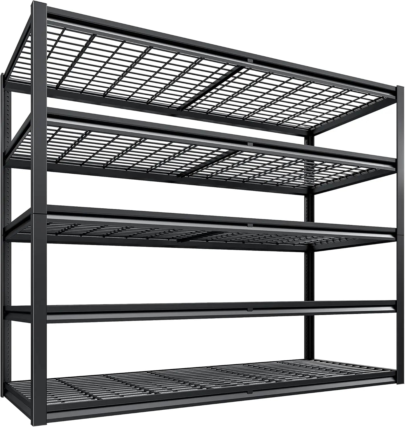 78" H Garage Shelving 3000LBS Heavy Duty Storage Shelves Adjustable 5 Tier Metal Shelving Unit for Storage Rack Storage