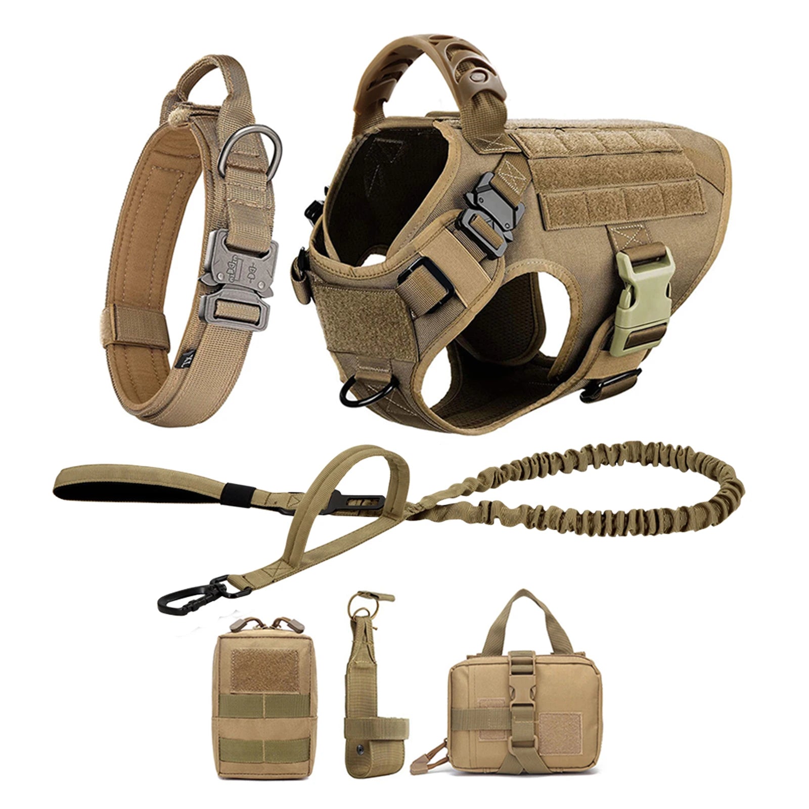 Large Dog Harness And Leash Set Malinois Training Walking Vest And Collar For Medium Large Dogs