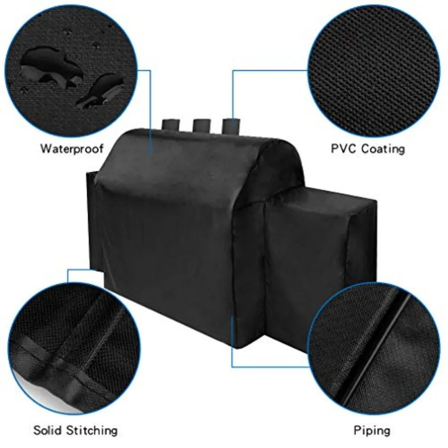 Grill Cover 8080 Replacement for Char-Griller Triple Play 93560 and Duo 5050 Double Play 5650 with Side Fire Box