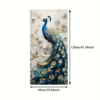 1.5 inch solid wood frame modern abstract peacock canvas wall art