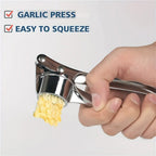 Commercial Heavy Duty Garlic Press & Multi-Tool. 18cm, Aluminum  Durable