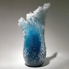 Sea Wave Vase Resin Blue Decoration
