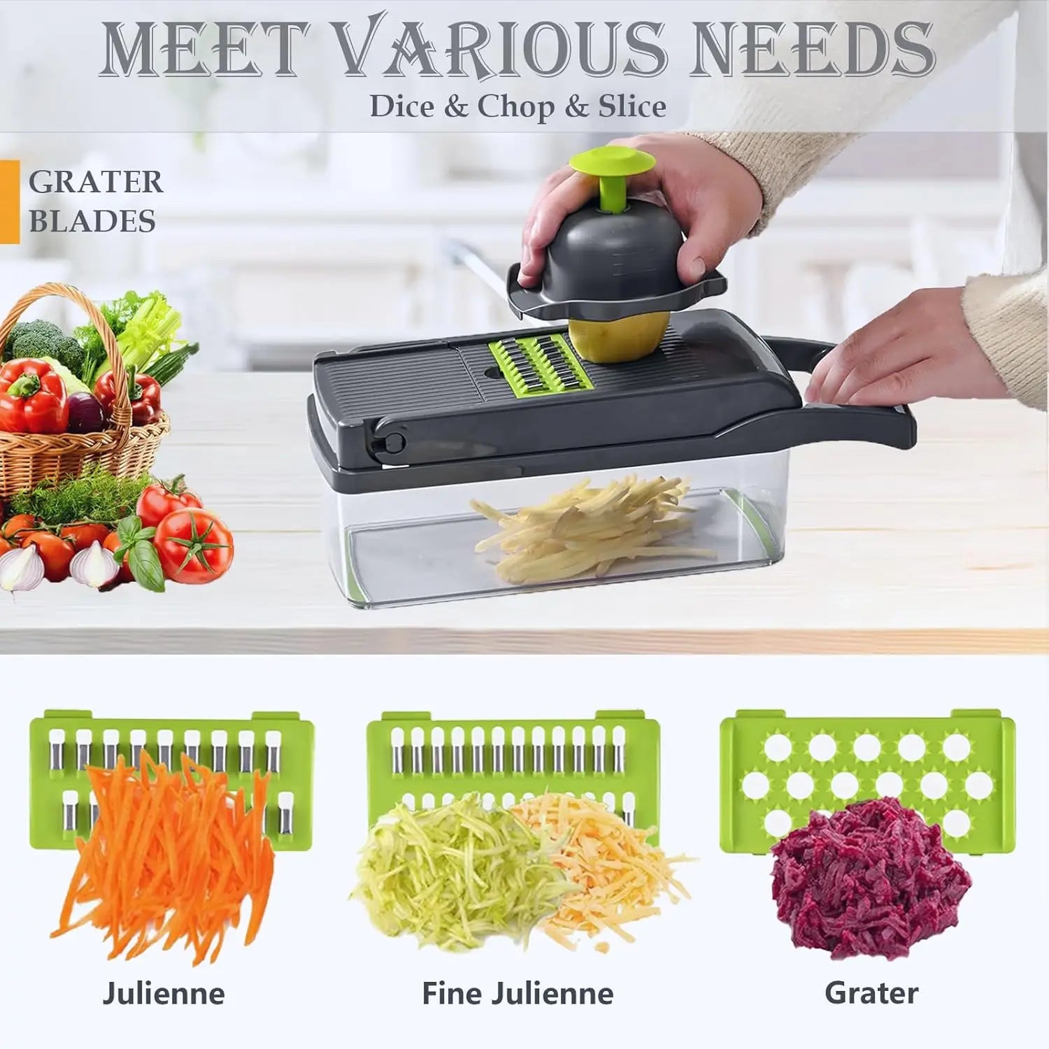 Multi-Functional Kitchen Slicer Dicer for Fast Meal Preparation