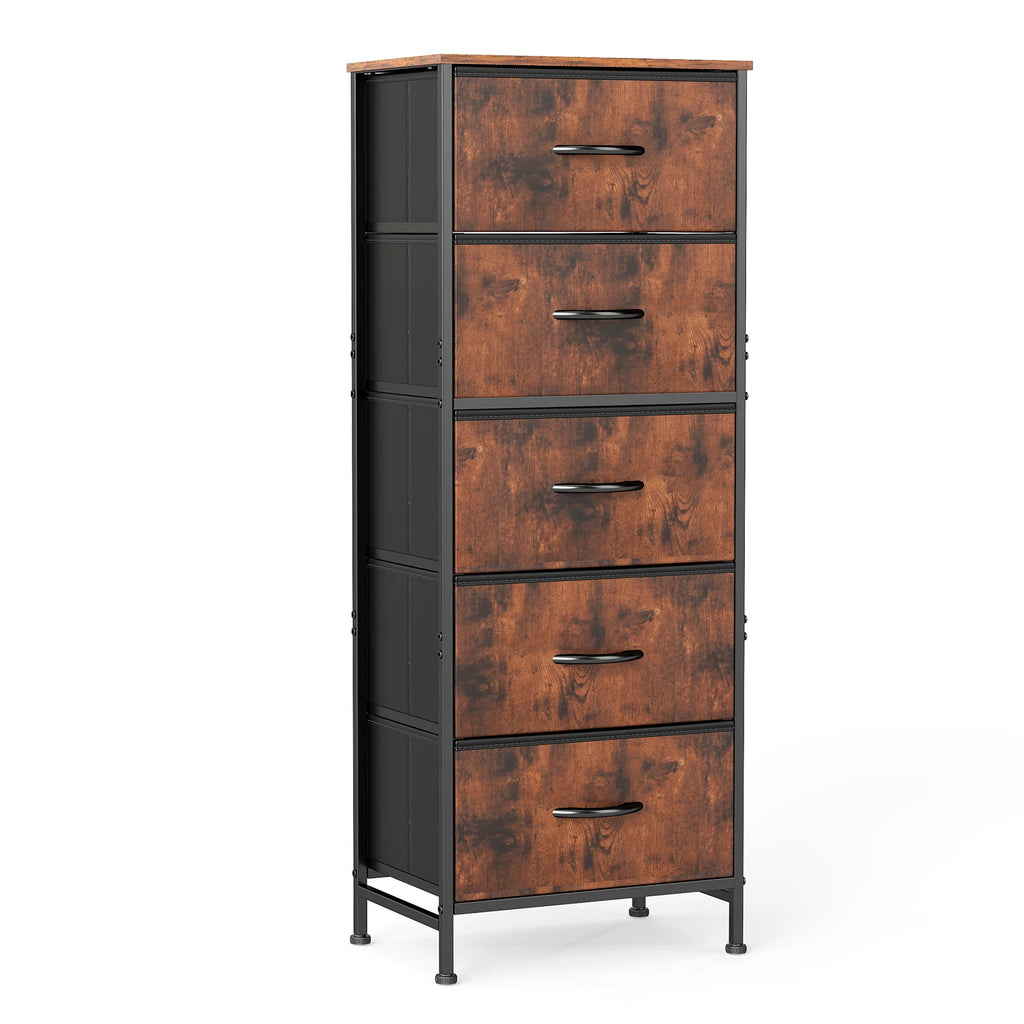 48IN Dresser With 5 Fabric Drawers Steel Frame