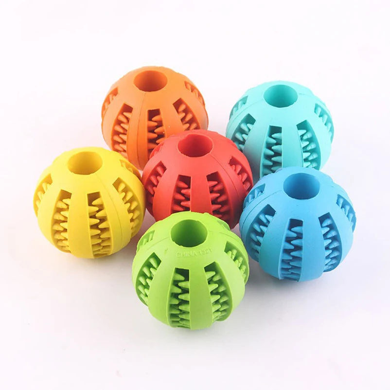 Pet toy food ball dog play exercise watermelon natural rubber cleaner teeth elastic toy
