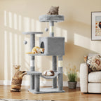 44In Tall Cat Tree Climbing Tower With Natural Sisal Scratching Posts