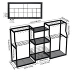 Freestanding Garden Tool Rack Outdoor Workshop Garage Storage Organizer with Slots for Tools