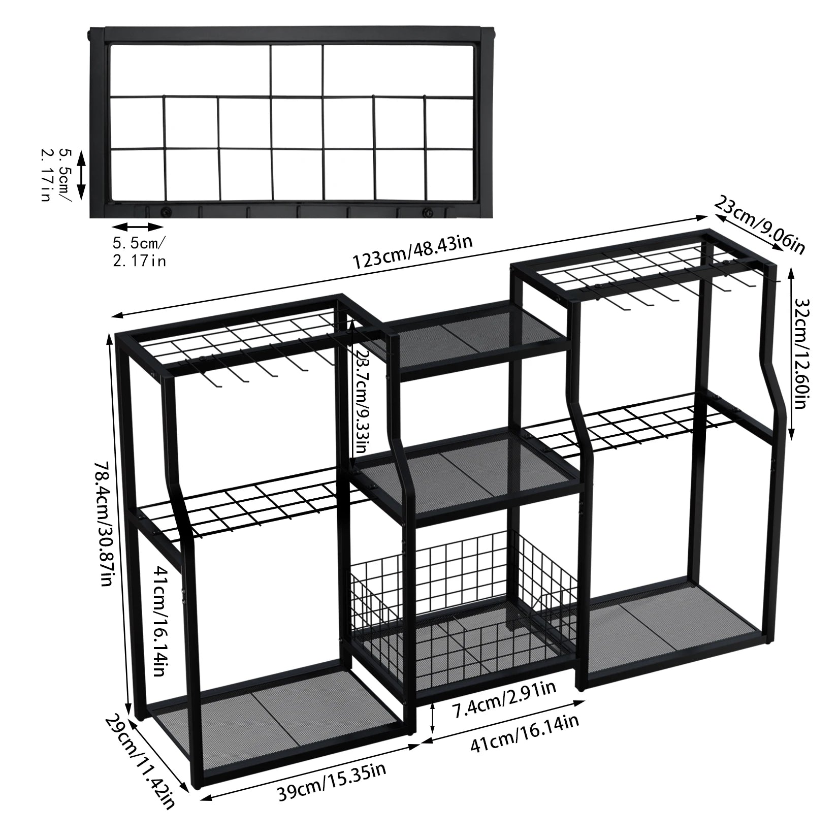 Freestanding Garden Tool Rack Outdoor Workshop Garage Storage Organizer with Slots for Tools