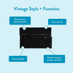 Townhouse galvanized steel small wall-mount mailbox in black for residential outdoor use with rust-resistant finish