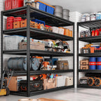78" H Garage Shelving 3000LBS Heavy Duty Storage Shelves Adjustable 5 Tier Metal Shelving Unit for Storage Rack Storage