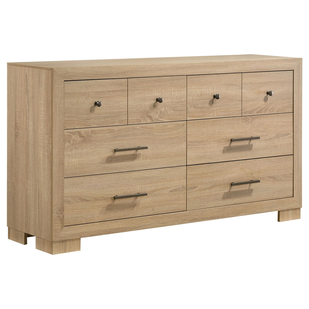 Arielle 6-drawer Bedroom Dresser Cabinet Light Oak
