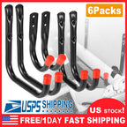 6 Packs Garage Storage Hooks 22lbs Load Bike Bicycle Hooks Heavy Duty Utility Hooks Wall Hanger Rack For Garage Basement Shop Ladder