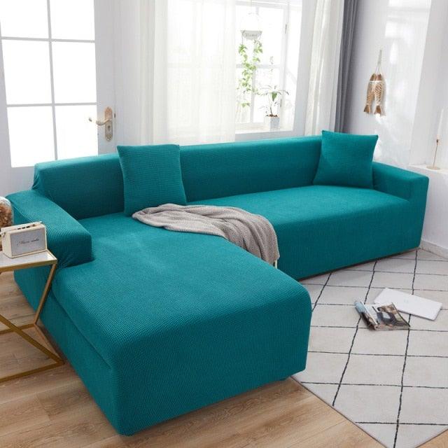 Elegant Elastic Sofa Covers Set for Living Room Chaise Lounge L Shape Corner Stretch Couch Armchair Slipcover Furniture Protector Shaped Sofa Cover Sectional Couch Cover for Living Room Fabric Chaise Lounge Slipcover