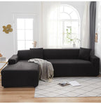 Elegant Elastic Sofa Covers Set for Living Room Chaise Lounge L Shape Corner Stretch Couch Armchair Slipcover Furniture Protector Shaped Sofa Cover Sectional Couch Cover for Living Room Fabric Chaise Lounge Slipcover