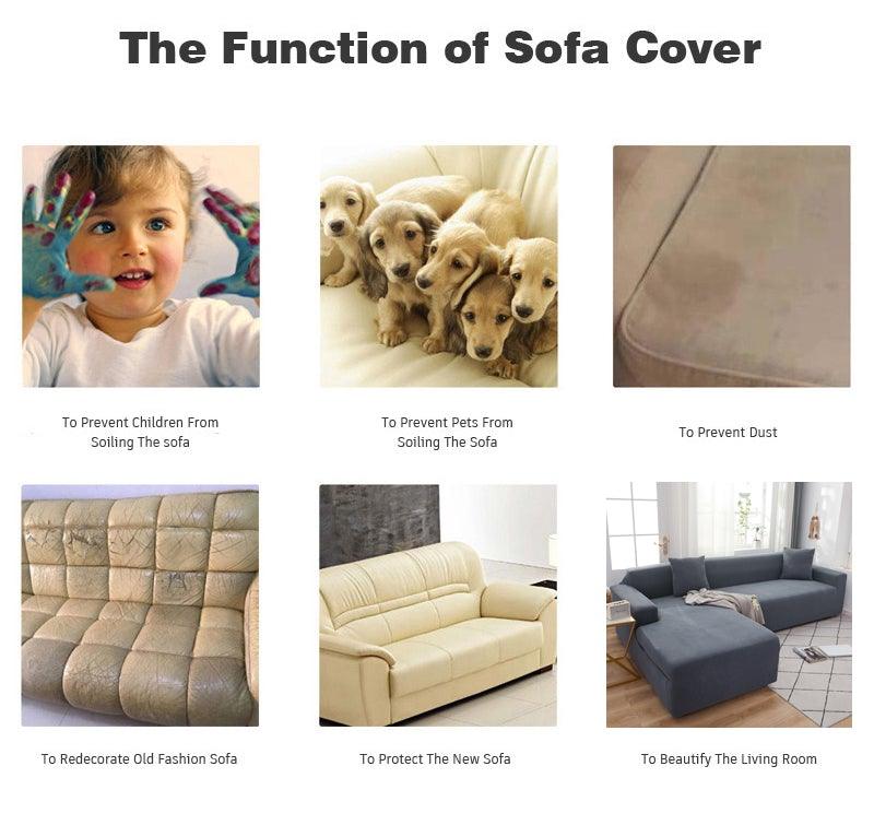Elegant Elastic Sofa Covers Set for Living Room Chaise Lounge L Shape Corner Stretch Couch Armchair Slipcover Furniture Protector Shaped Sofa Cover Sectional Couch Cover for Living Room Fabric Chaise Lounge Slipcover