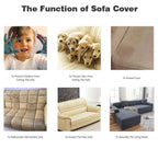 Elegant Elastic Sofa Covers Set for Living Room Chaise Lounge L Shape Corner Stretch Couch Armchair Slipcover Furniture Protector Shaped Sofa Cover Sectional Couch Cover for Living Room Fabric Chaise Lounge Slipcover