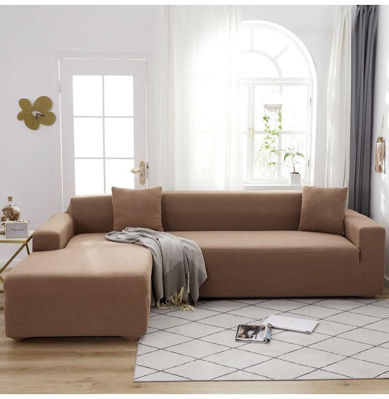 Elegant Elastic Sofa Covers Set for Living Room Chaise Lounge L Shape Corner Stretch Couch Armchair Slipcover Furniture Protector Shaped Sofa Cover Sectional Couch Cover for Living Room Fabric Chaise Lounge Slipcover