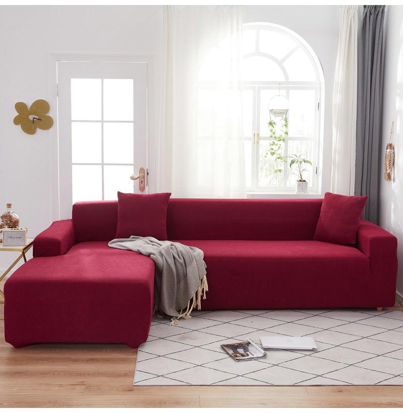 Elegant Elastic Sofa Covers Set for Living Room Chaise Lounge L Shape Corner Stretch Couch Armchair Slipcover Furniture Protector Shaped Sofa Cover Sectional Couch Cover for Living Room Fabric Chaise Lounge Slipcover