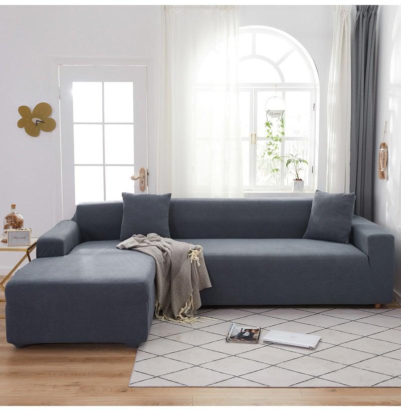 Elegant Elastic Sofa Covers Set for Living Room Chaise Lounge L Shape Corner Stretch Couch Armchair Slipcover Furniture Protector Shaped Sofa Cover Sectional Couch Cover for Living Room Fabric Chaise Lounge Slipcover
