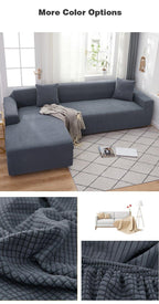 Elegant Elastic Sofa Covers Set for Living Room Chaise Lounge L Shape Corner Stretch Couch Armchair Slipcover Furniture Protector Shaped Sofa Cover Sectional Couch Cover for Living Room Fabric Chaise Lounge Slipcover