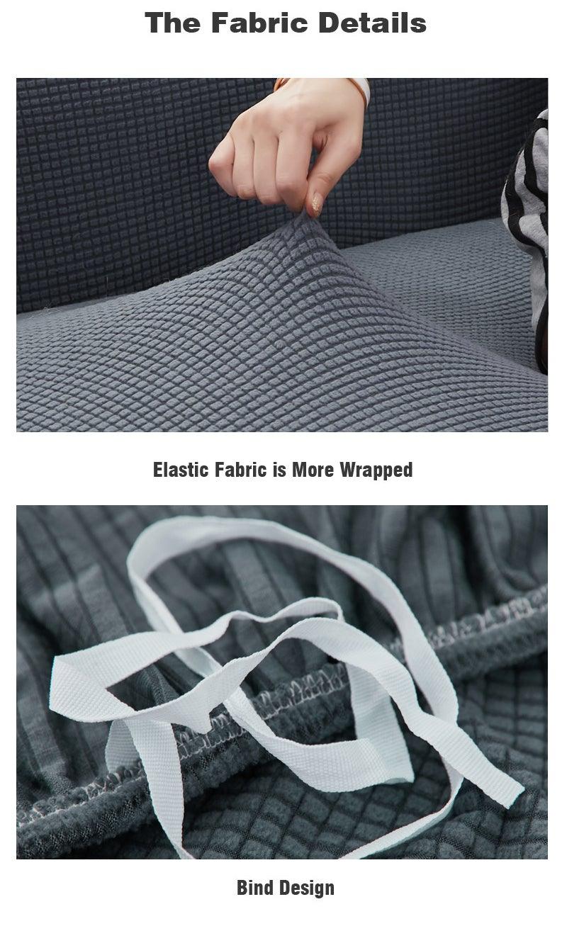 Elegant Elastic Sofa Covers Set for Living Room Chaise Lounge L Shape Corner Stretch Couch Armchair Slipcover Furniture Protector Shaped Sofa Cover Sectional Couch Cover for Living Room Fabric Chaise Lounge Slipcover
