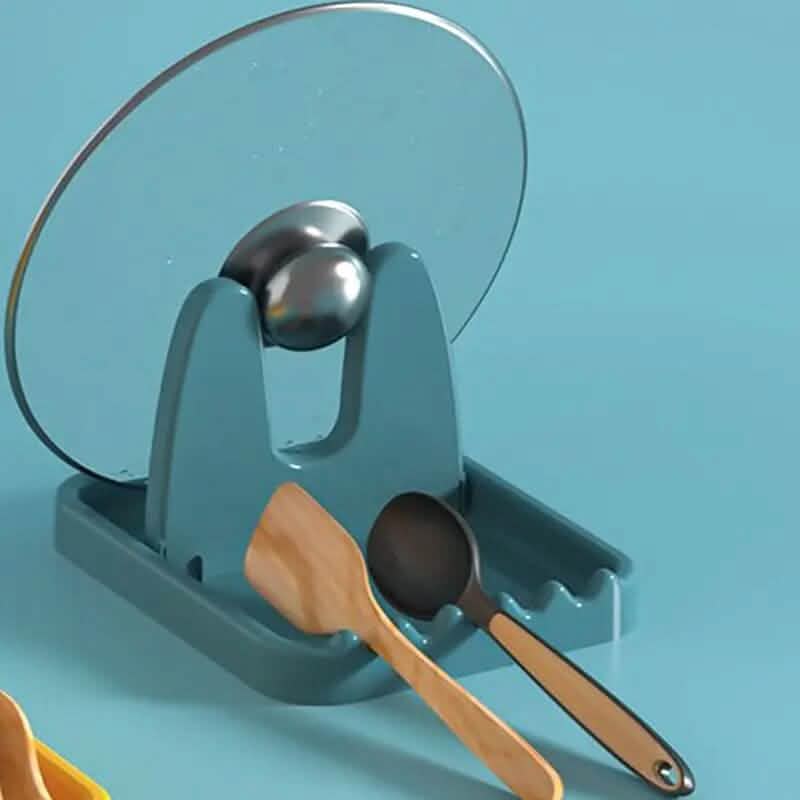 Foldable Pot Lid Rack Plastic Spoon Holder Stand Kitchen Supplies Organizer